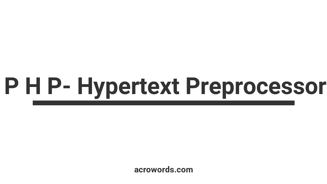 P H P - Hypertext Preprocessor Copy - YouTube