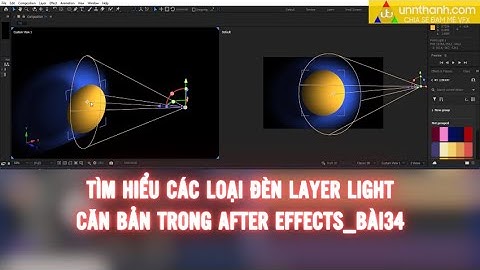 Hướng dẫn After Effects cơ bản tìm hiểu Light các loại đèn Bài 34