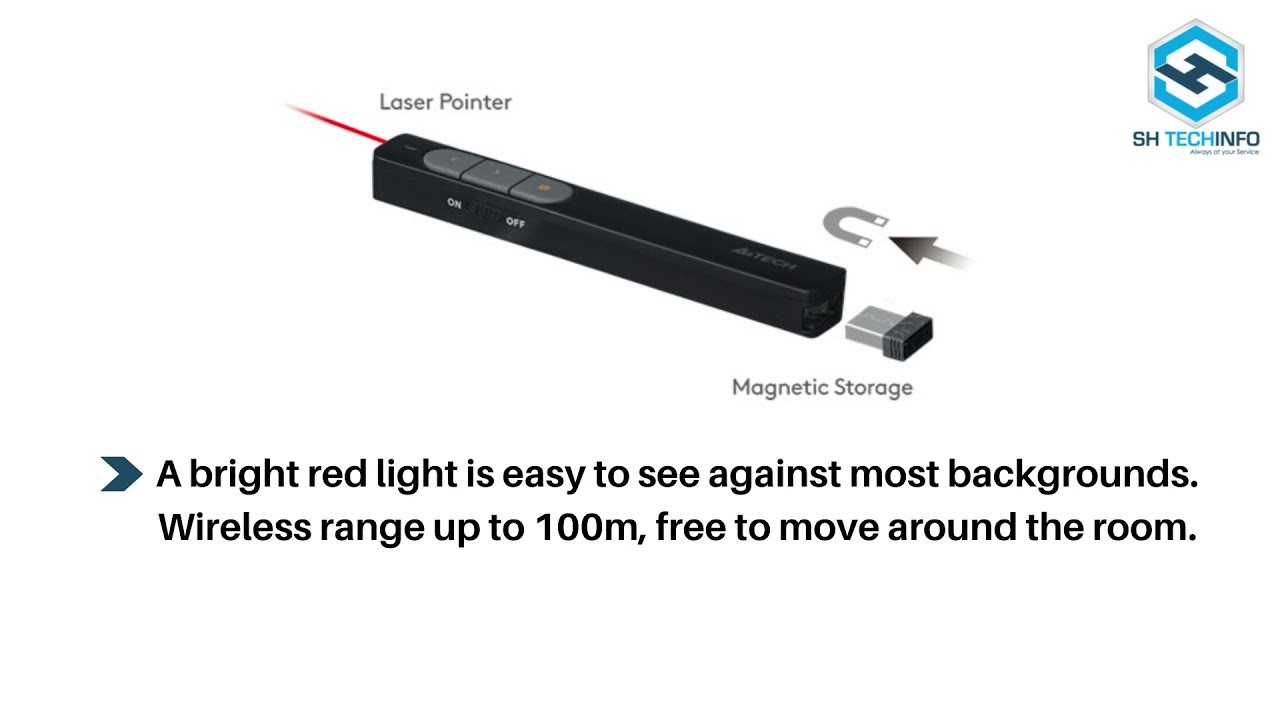 A4Tech 2.4G Wireless Laser Pen (2.4G WIRELESS LASER PEN LP15) - YouTube