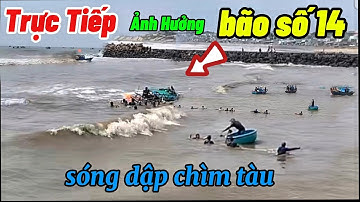 Trực Tiếp Bão Số 14 ảnh hưởng sóng dập chìm tàu cá hàng chục người kéo tiếp vào bờ