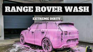 Exterior wash of this DIRTY Range Rover
