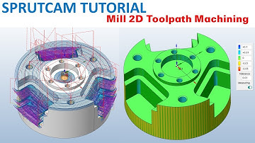 SprutCAM Tutorial #199 | Milling 2D Adaptive Toolpath