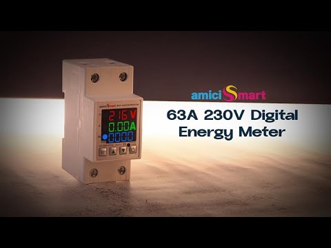 How to Setup & Install amiciSmart 63A 230V Digital Energy Meter | Over/Under Voltage Protection - video from AmiciKart
