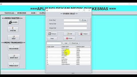 DEMO APLIKASI REKAM MEDIK PUSKEMAS - NETBEANS & MYSQL