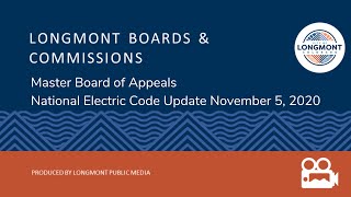 Master Board of Appeals NEC Code Update November 5, 2020