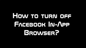 How to turn off Facebook