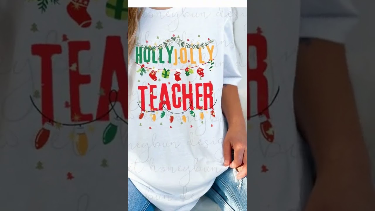 Teacher Christmas Shirt, Organic Cotton 