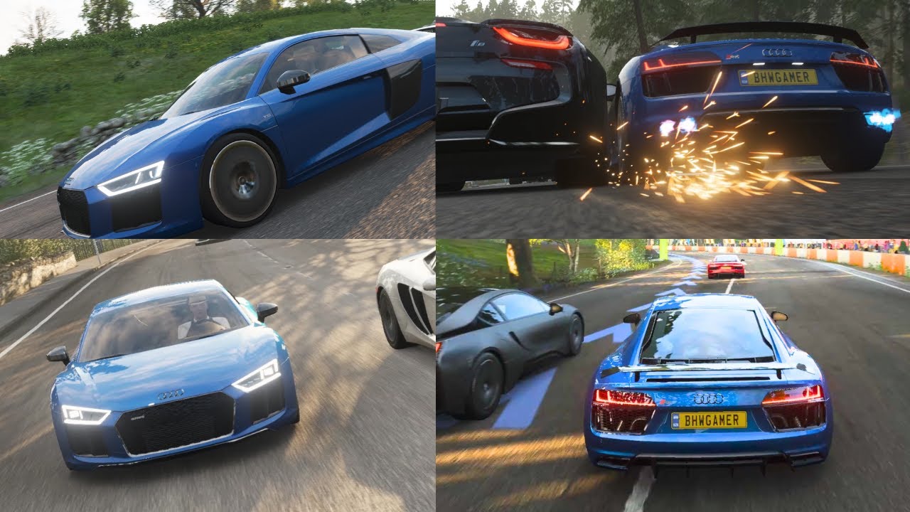 Cinematic vs Racing vs Pan view | Audi R8 V10 - YouTube