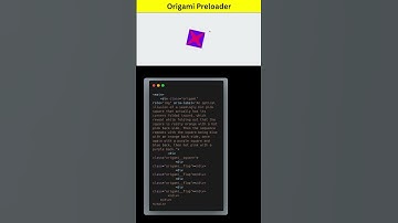 Origami Preloader | Creative Loading Animation Using HTML, CSS & JavaScript #coding #htmlcssjs