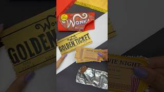 DIY Wonka Chocolate Gift Idea 😍🍫 #shorts #craft #diy #creative #art #gift #handmade #crafts #draw