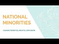 National Minorities: Characteristics, Rights, Diffusion