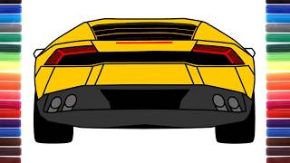 drawing draw lamborghini huracan drawings paintingvalley