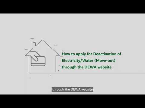 Deactivation of Electricity/Water through DEWA website