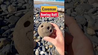 Testing a Caveman Bowling Ball 🎳 #nature #fossils #oregon