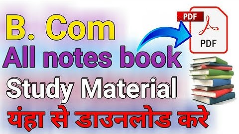 How To Download Free Bcom Accounting/physics/accounts Book