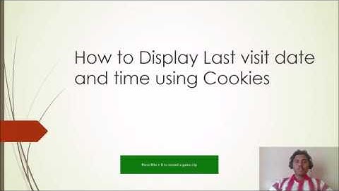 Display last visit date/time using Cache in php