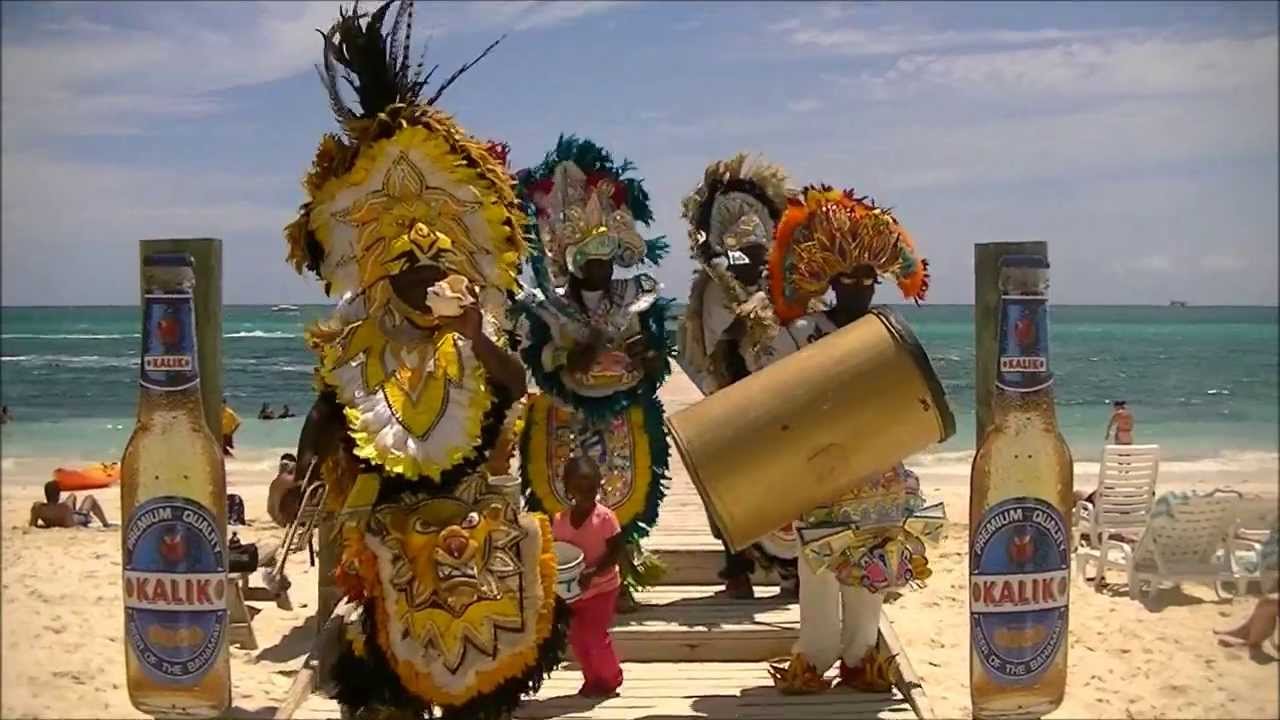 junkanoo freeport grand bahama island at Taino Beach - YouTube