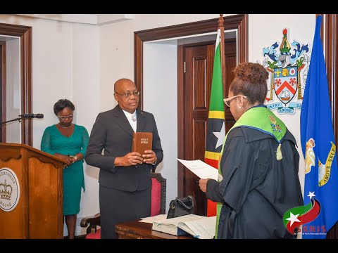 Swearing in of the First Female Governor General of St  Kitts & Nevis