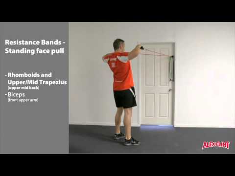 Resistance Band standing face pull