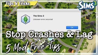 5 Simple Mod Free Tips to Prevent Crashes and Game Lag | The Sims 3 Tips and Tricks! screenshot 3