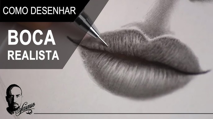 Como desenhar boca realista com lápis de cor / How to draw realistic mouth  - Tutorial 