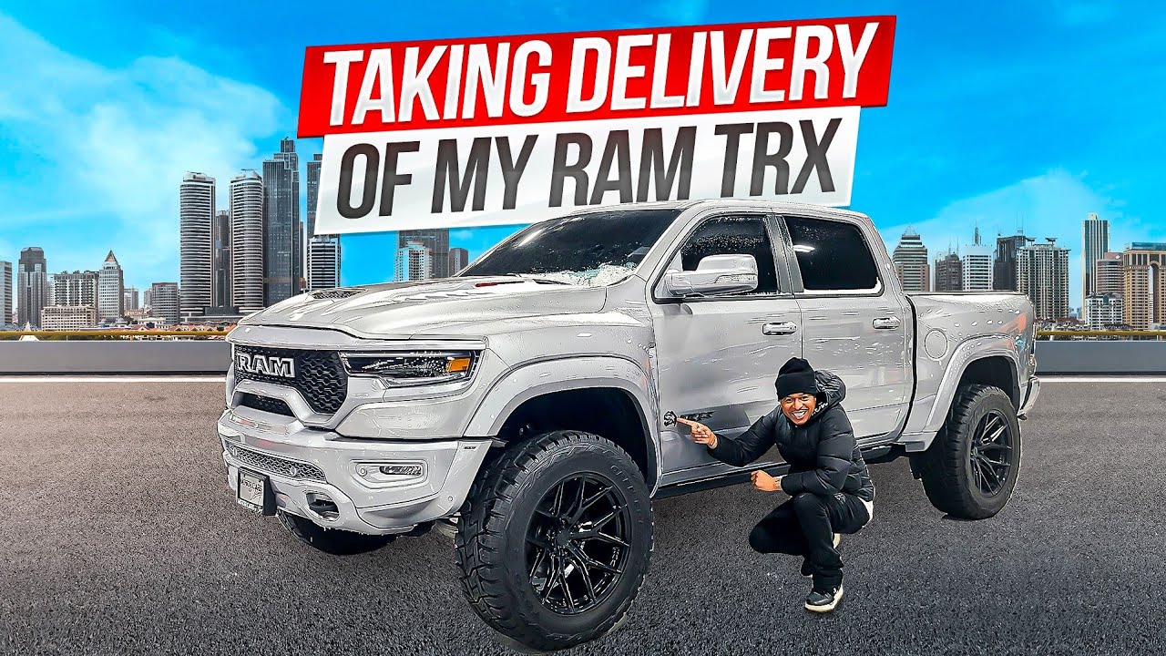 TAKING DELIVERY OF MY COLOR MATCHED LIFTED RAM TRX - YouTube