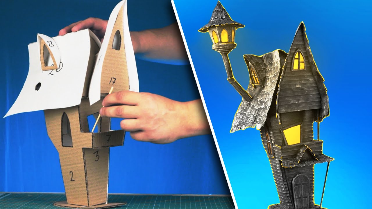 DIY Cardboard Jack Skellington's house The Nightmare Before Christmas
