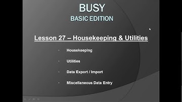 Lesson 27 - Housekeeping and Utilities - Hindi
