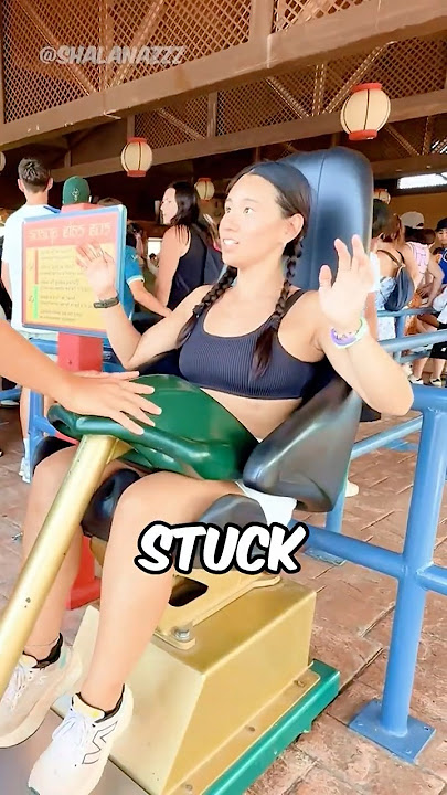 She Got Trapped in the Roller Coaster Seat! 🎢😱