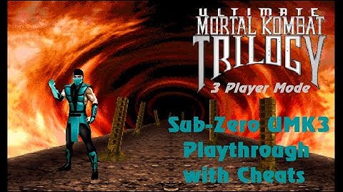 Ultimate Mortal Kombat Trilogy - Sub-Zero UMK3 Playthrough with Cheats (3 Player Mode)