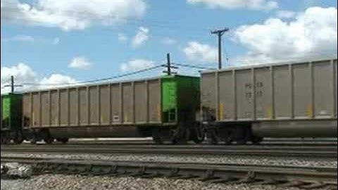 BNSF #8831 Throttles Up With An Empty Coal Drag, Eola, IL.