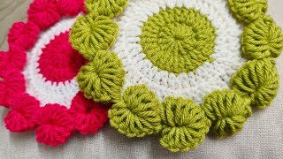Crochet Coasters EYE CATCHING Free pattern  BEAUTIFUL OUTPUT@sara1111