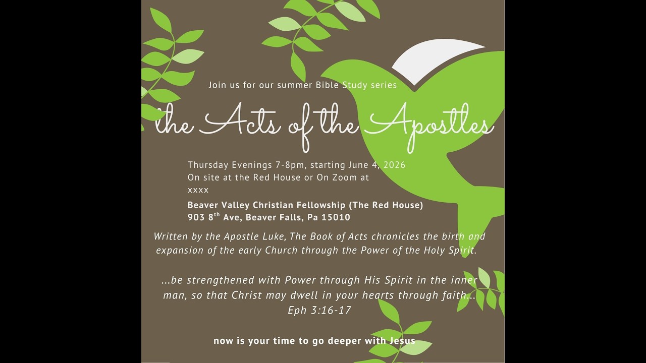 The Acts of the Apostles - Bible Study Series