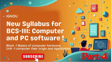 Integrated circuits |Computer Basic and PC Software || BCA NEW || BCS-111 || Block - 1| Unit - 1