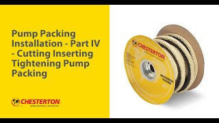 Pump Packing Installation - Part IV - Cutting Inserting Tightening Pump Packing