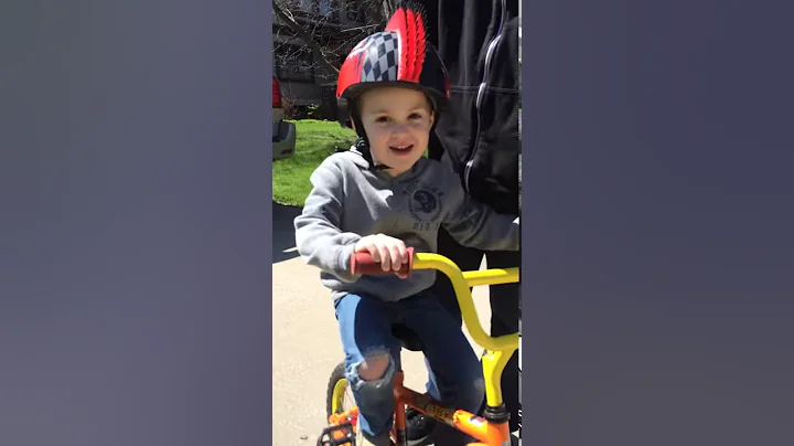 T first bike ride no training wheels