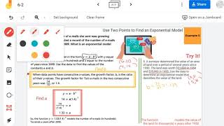 Use Two Points to Find an Exponential Model