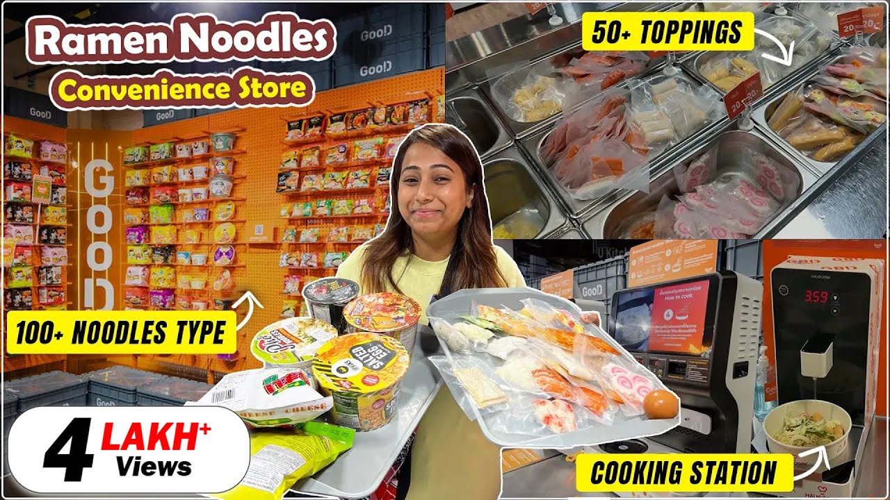 Eating at World's Biggest Self-Service Ramen Noodles Convenience Store | Good Noodle | Bangkok Ep- 7