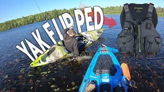 Fisherman Flips Kayak In COLD Water - How Much Do We Rescue?! - Bonafide SS127 Stability
