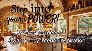 Step into your power! | uplifting, feel-good | warm & cozy interior design | sandstone house