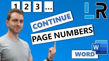 MS Word: Continue Page Numbering Across Sections