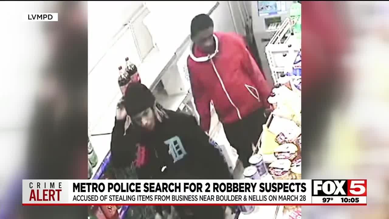 Las Vegas police searching for 2 robbery suspects - YouTube