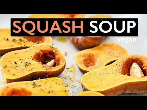 VEGAN THANKSGIVING BUTTERNUT SQUASH SOUP RECIPE!