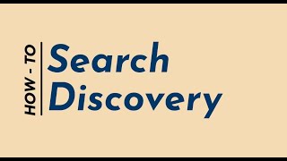 How To Search Discovery