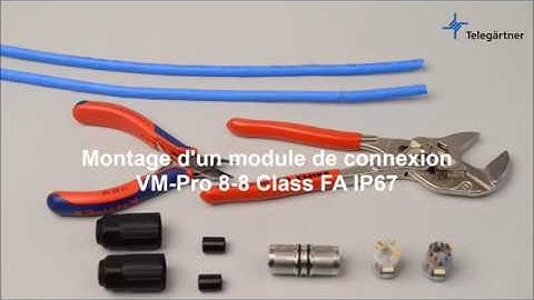 Câblage d’un module de connexion VM-Pro 8-8 Classe FA IP67 | Telegärtner