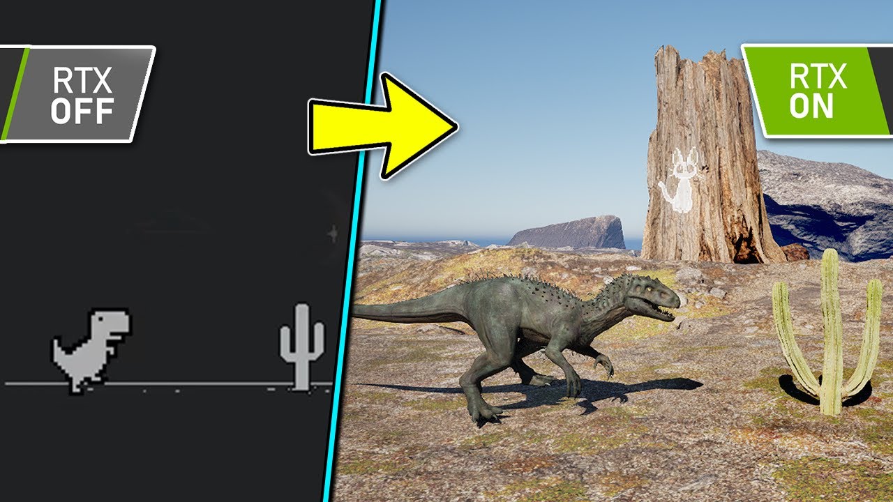 Chrome T-Rex Run RTX On 4K Gameplay 