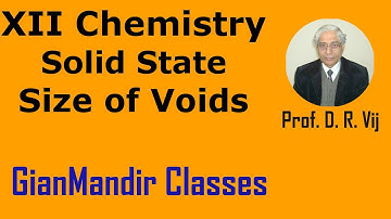 XII Chemistry | Solid State | Size of Voids by Gaurav Sir
