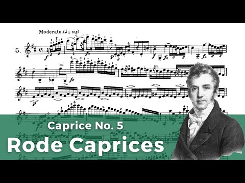 Rode - Caprice No.5 for Violin solo, Op.22 with Sheet Music