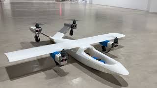 No Control Surfaces Needed 4-Tilt Rotor Vector Thrust UAV Test