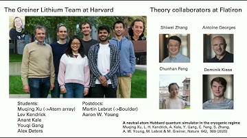 Greiner: "Quantum Simulation of the Unknown:Emergent Fermi-Hubbard Physics at Ultralow Temperatures"